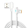 Угловой Type C кабель для быстрой зарядки 90 градусов с проводом Super Flash Charging 120 Вт для игр и долговечного использования 1-3 метра