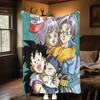 1 шт. Плед из фланели с принтом DRAGON BALL, Высокое качество, Для всех сезонов, Декор для дома, Тепло и Уют, Идеально для Рождественских подарков