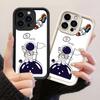 JT326 Счастливыми Астронавтами Ракета для iPhone 17 16 15 14 Pro Max Samsung S26 S25 Ultra A17 A16 A07 A56 A06 Xiaomi 15T Redmi 15c Note 14 13 12 11 Мягкий Чехол