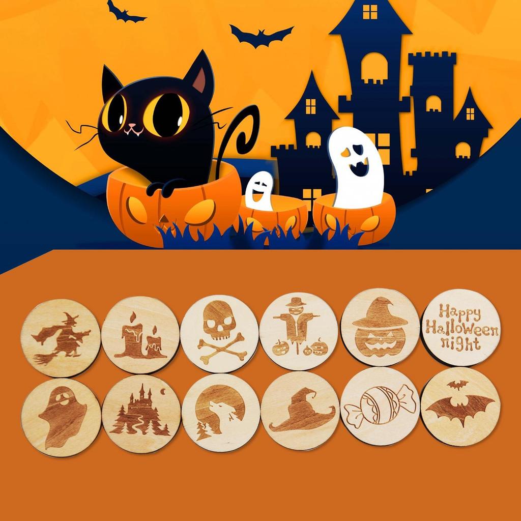 Деревянные таблички для фестиваля призраков на Хэллоуин - Декор для детской вечеринки в стиле хоррор