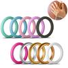 10 шт. женское силиконовое обручальное кольцо ювелирные изделия сплошной цвет подарок на вечеринку