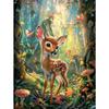 5d DIY Алмазная картина, вышивка крестом, мультфильм, животное, лес, олень, алмазная вышивка, мозаика, полный круглый дрель, домашний декор, искусство