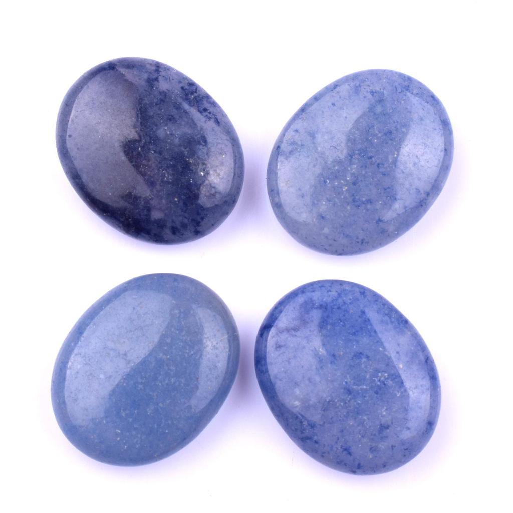 Натуральный кристаллический тальковый камень 20 мм, овальный массажный камень – набор из шести штук