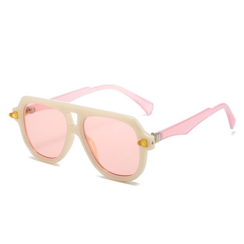 New large-frame sunglasses, European and American fashion men's and women's toad glasses, simple retro party trendy sunglasses
