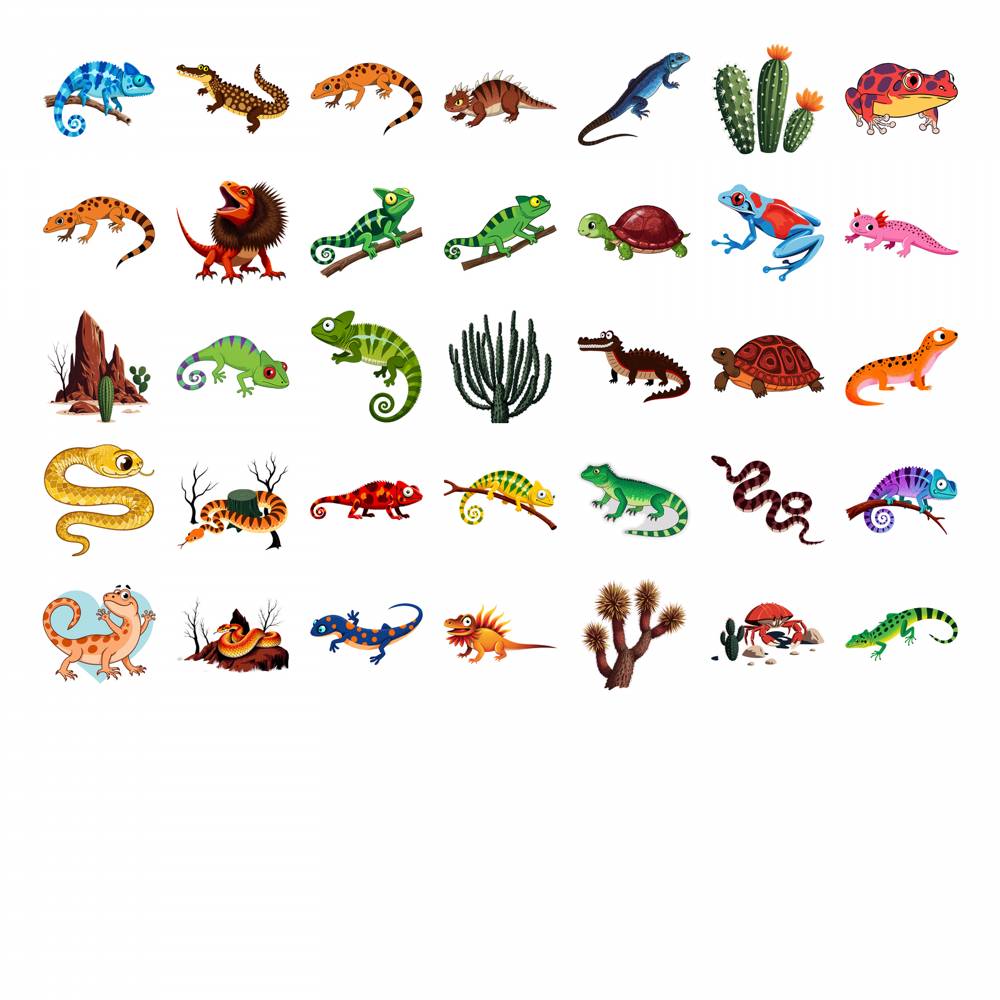 35pcs Cartoon Nature Stickers Colorful Desert  Stickers DIY Stickers For Guitar DIY Skateboard Laptop Luggage Decor