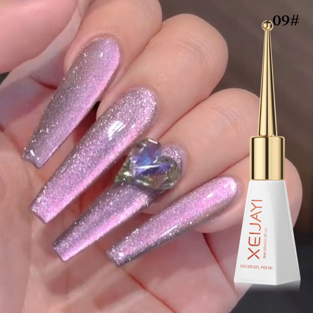 Магнитный гель-лак Aurora Crystal Cat Eye Gel Polish для ногтей, замачиваемый УФ-гель для ногтей