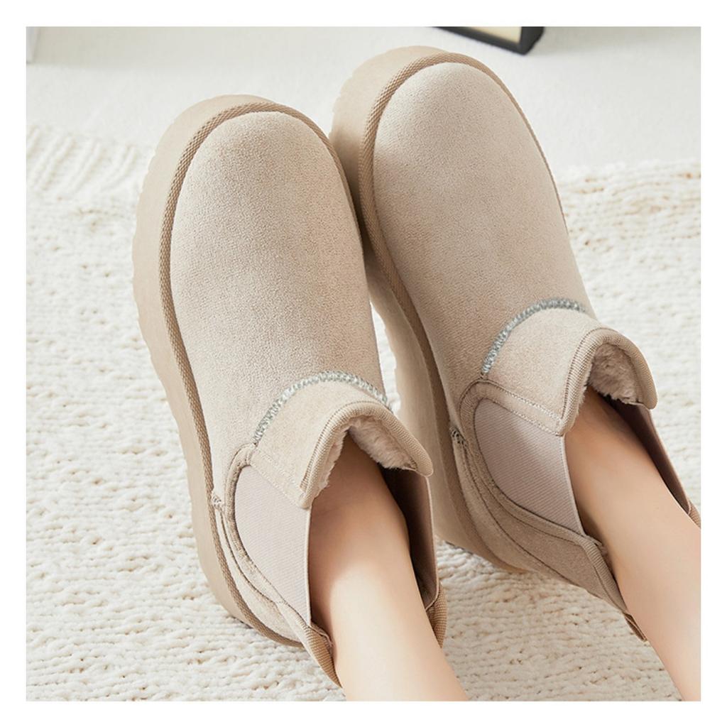 Женские зимние сапоги с зимним флисом и толстыми хлопковыми ботинками, женские сапоги с холодоизоляцией и теплыми хлопковыми ботинками, сапоги на толстой подошве