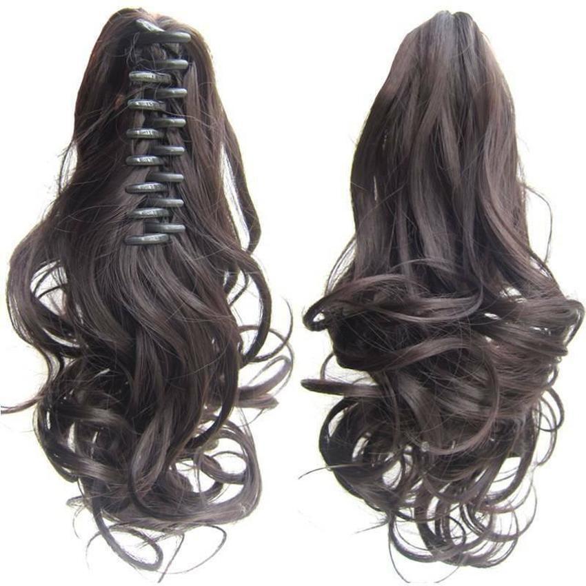Clip In Curly Hair Wig Jaw Ponytail Hairs Extension Clip-on Claw Curly-Wavy Pony Tail Hairpiece Accessoires