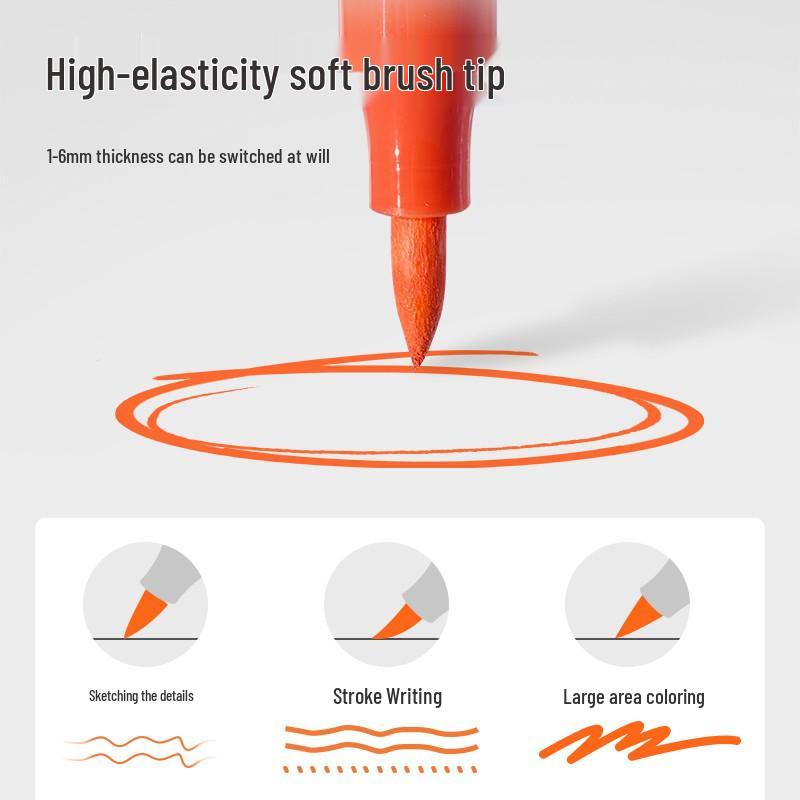 60-цветные моющиеся акриловые маркеры: Акварельные фломастеры для детского творчества и школьных проектов