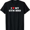 Graphic T Shirts Streetwear Women Men Clothes Ropa Hombre I Love Heart My Gym Bro Funny Fitness Workout T-Shirt Harajuku