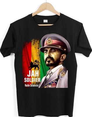 ФУТБОЛКА РАСТА. ФУТБОЛКА С ХАЙЛЕ СЕЛАССИЕ. ФУТБОЛКА JAH SOLDIER, ФУТБОЛКА RASTA, TOSH, Унисекс Футболка