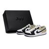 Air Jordan 1 Винтажные Баскетбольные Кроссовки Мужские Низкие Черный/Белый/Коричневый 553558-153(Team80-S-BOX)