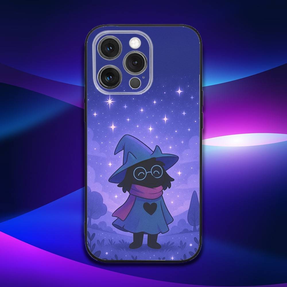 Чехол для телефона D-Deltarune Ralsei для iPhone 16e, 16, 15, 14, 13, 12, 11, Pro, X, XS, Max, XR, Plus, Mini, Мягкий черный чехол