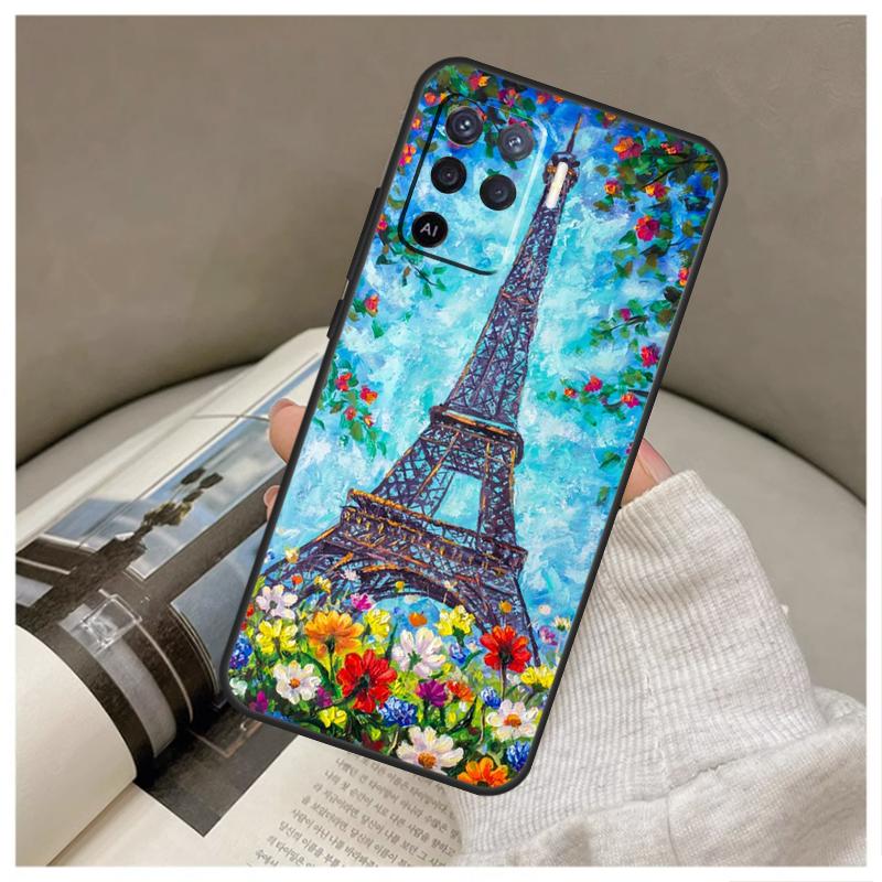 Чехол Paris Eiffel Tower для OPPO A96 A76 A16 A54 A74 A94 A98 A78 A5 A9 A15 A17 A77 A52 A72 A53S A57S A79