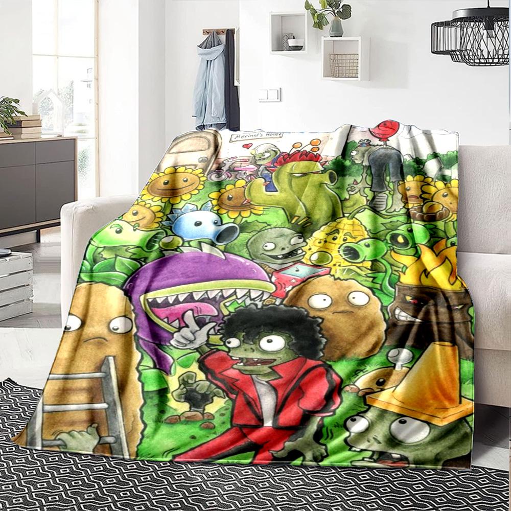 Plants Vs. Zombies Blanket Warmthful Decor Perfect for Sofa Office Chair Bedding for All Occasions Modern Ideal Gift for Friends Family Couples Picnic