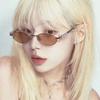 New Trendy Ladies Pochromic Myopia Glasses Luxury Diamond Oval Frame Near Sight Eyeglasses Finished Minus Sunglasses Diopter