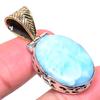Подвеска Natural Republic Larimar из стерлингового серебра 925 пробы в тон буксира 1,62 дюйма t3n87