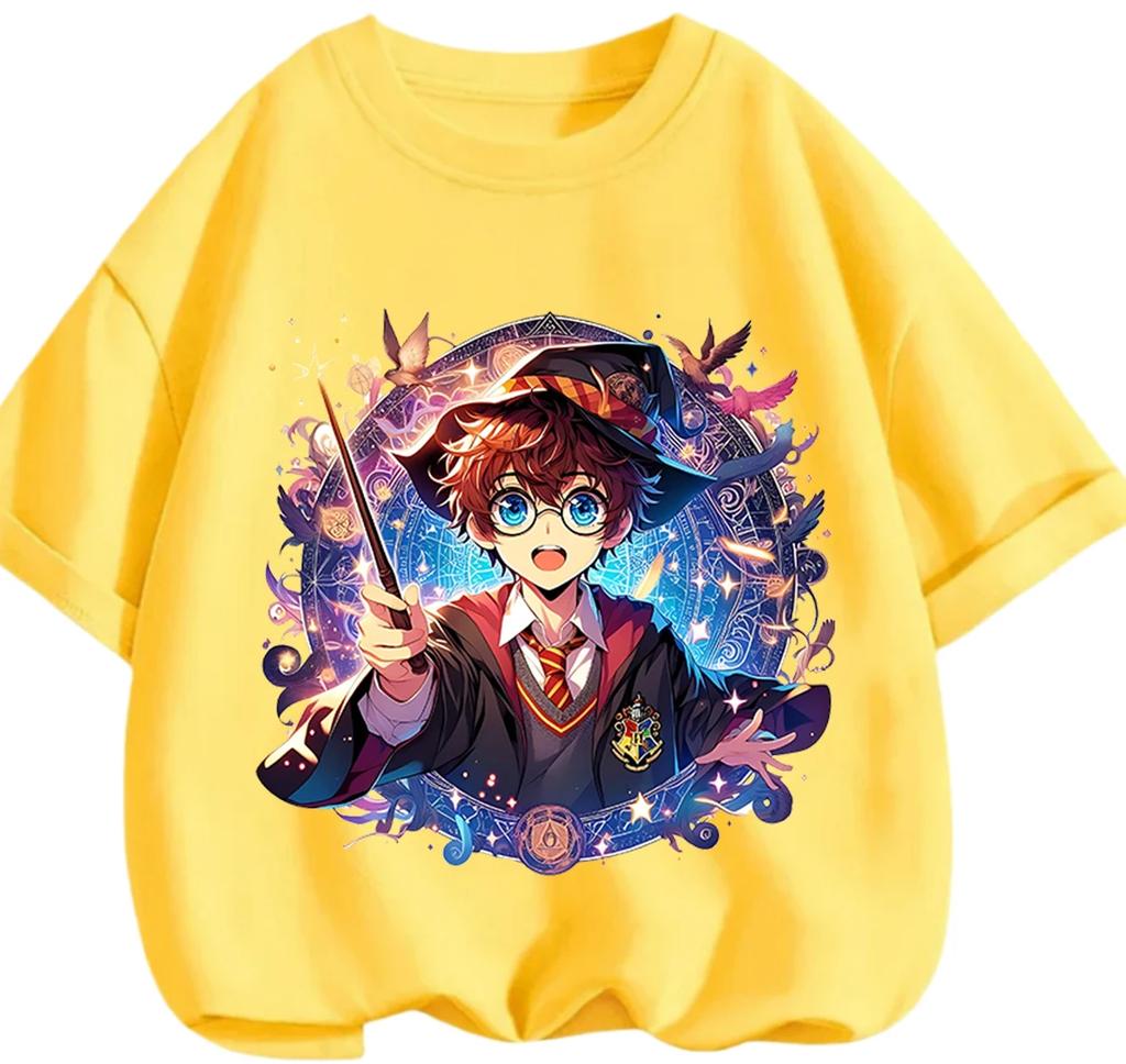 Premium Soft Harry Potter Short Sleeve T Shirt Summer Casual Cartoon Printed Children Daily Wear