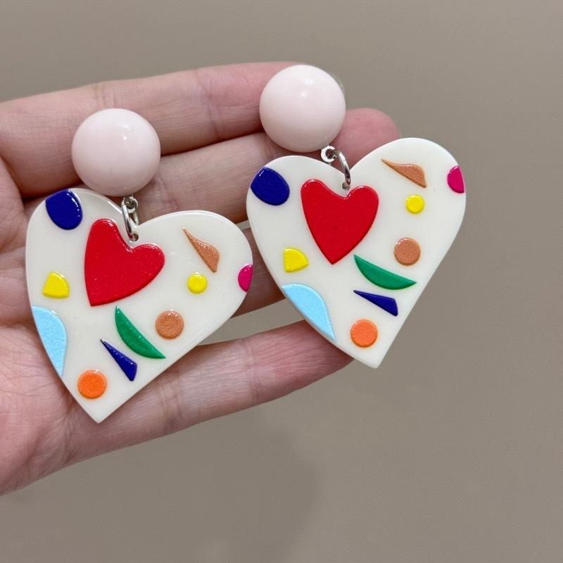 Прекрасные акриловые серьги-клипсы с цветами для женщин, богемные корейские большие геометрические круглые квадратные длинные свисающие серьги-клипсы, ювелирные изделия