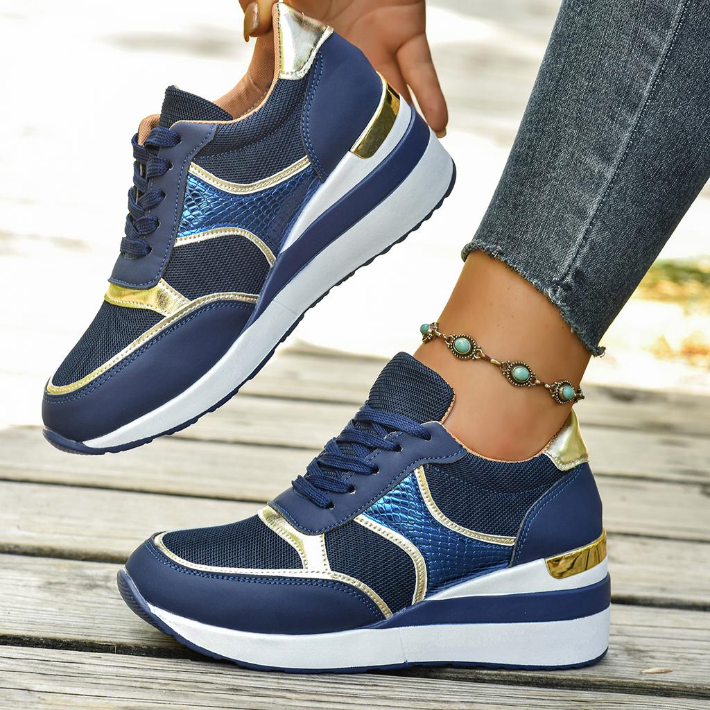 Fashion Women Sneakers Spring Walking Lace-up Casual Platform Shoes Women Big Size Outdoor Lightweight Sneakers Women Zapatos De Mujer