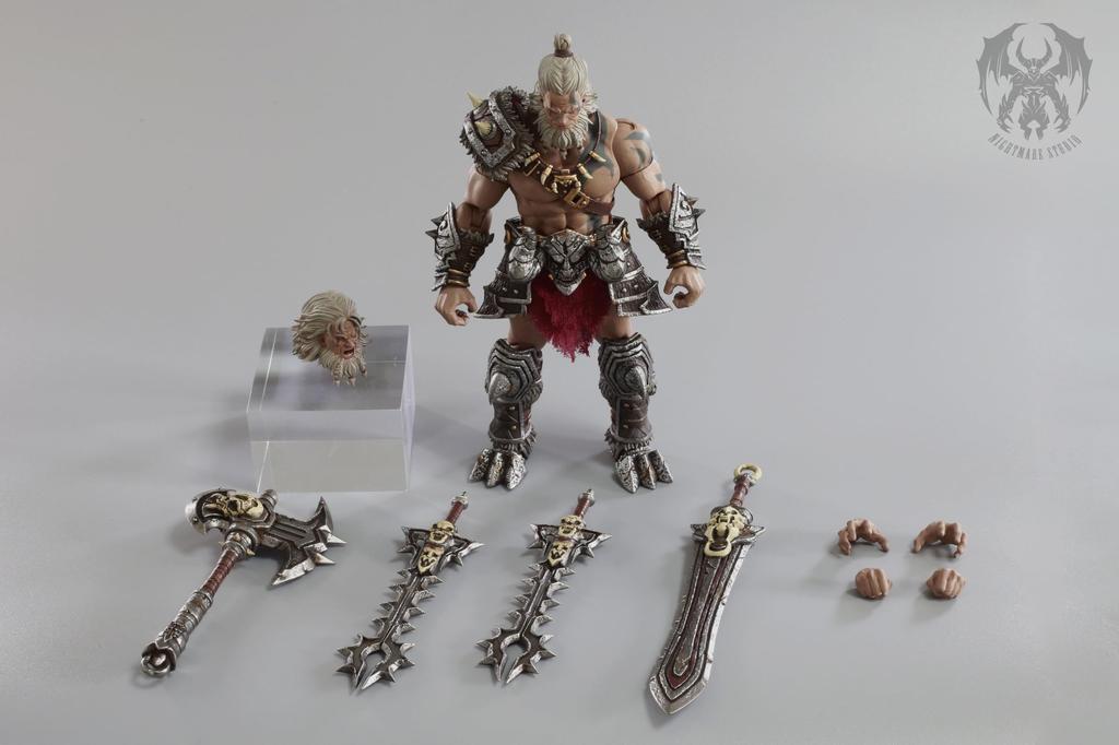 NIGHTMARE STUDIO Barbarian Scale Painted Movable Figure 1/12 PVC&ABS