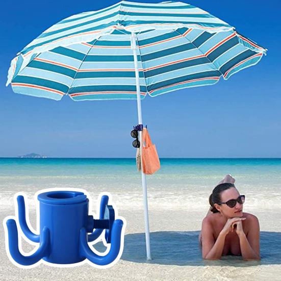 Parasol Hook Stable Portable Hard Wear-resistant Versatile Space-saving Multicolor Four Feet Beach Umbrella Hook Outdoor Supply