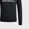 Emporio Armani EA7 Осень/Зима 23 Худи с принтом логотипа-буквы с длинным рукавом Мужские толстовки Черный 6RPM17-PJSLZ-1200