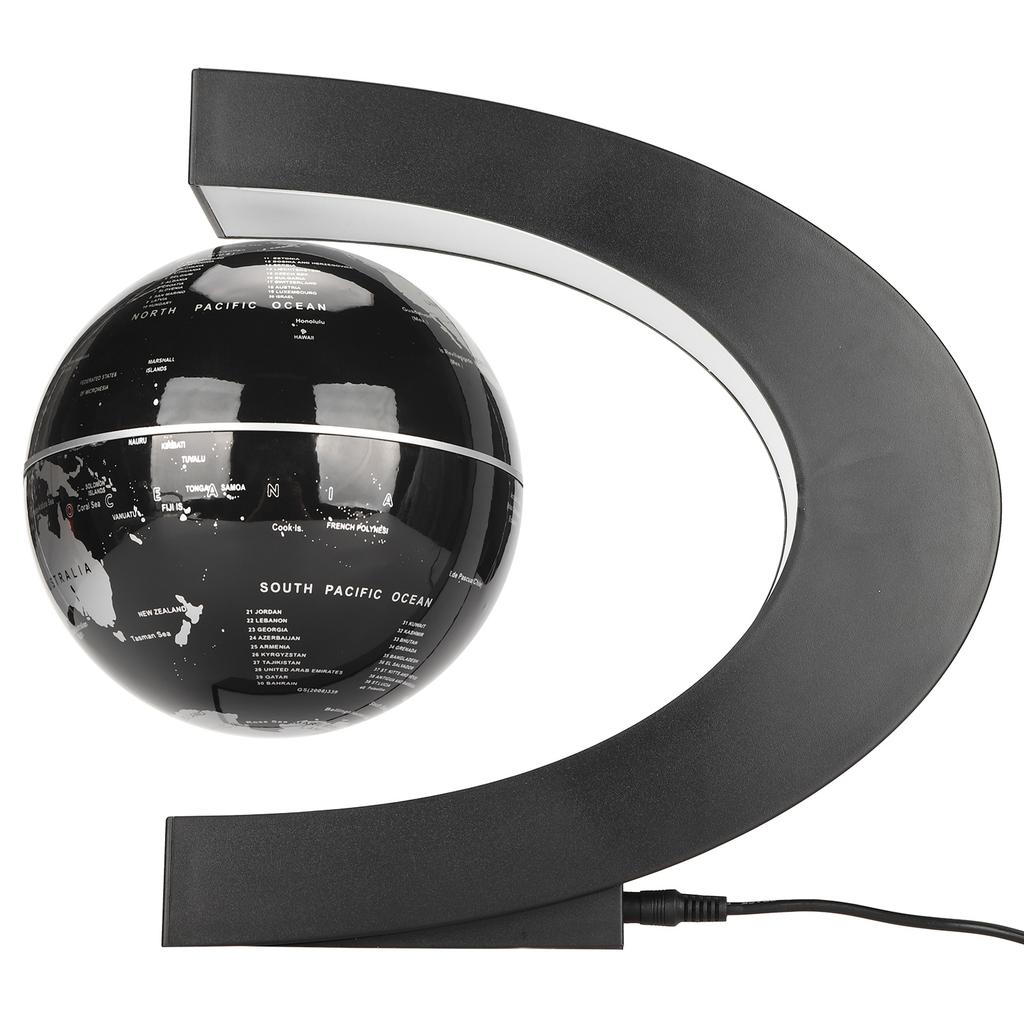 Magnetic Floating Globe 6in World Map Levitation Ball C Shape Base Desktop Decor 100‑240VUK Plug