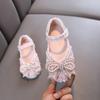 Kids Girls Sandals Fashion Sequins Rhinestone Bow Girls Princess Baby Girl Shoes Children Flat Sandals Size 21-36
