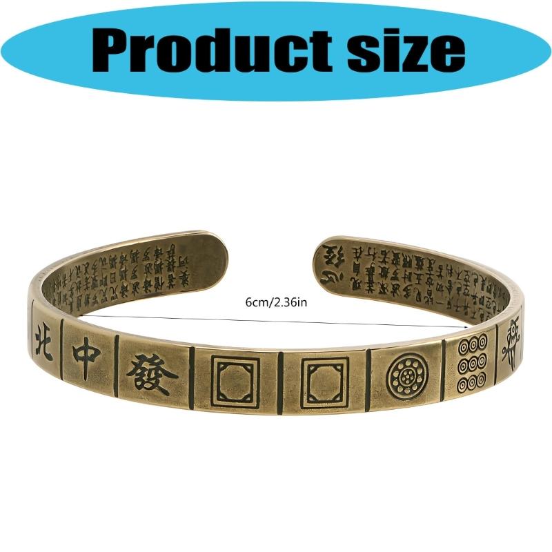 Fashionable Handmade Brass Bracelet With Customizable Fit And Cultural Symbolism Brass Wristband For Everyday Wear
