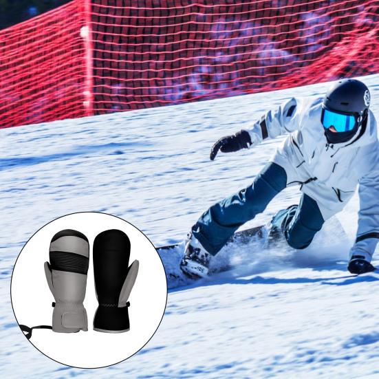 Водонепроницаемые лыжные перчатки для мужчин и женщин, зимние варежки для лыж с сенсорным экраном и регулируемым ремешком на запястье для холодной погоды, катания на лыжах, пешего туризма, велоспорта
