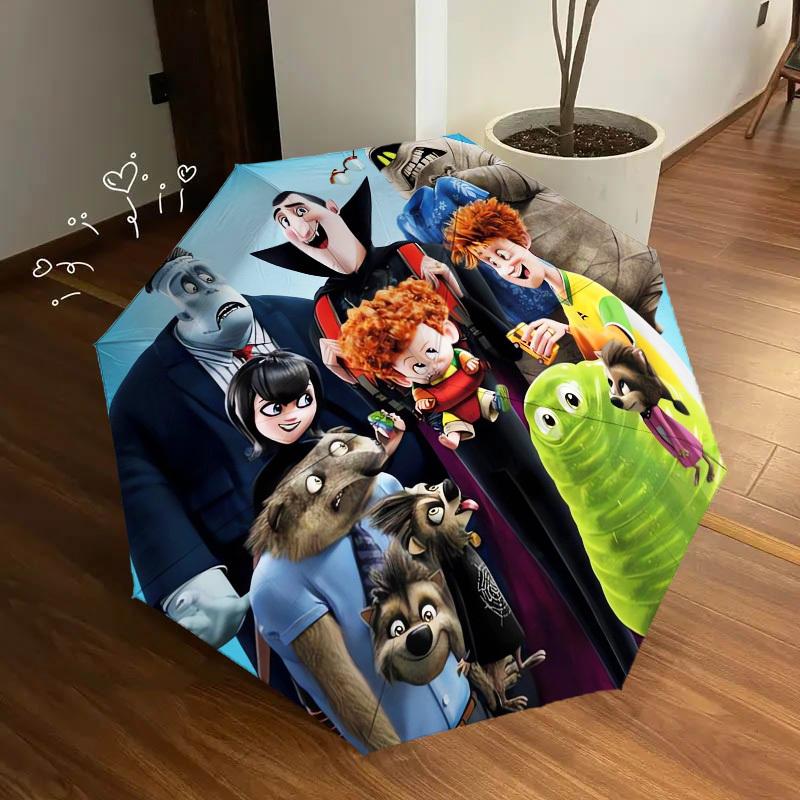 1pc Vampire Family, Monster Friends Themed High-quality Umbrella,Automatic Opening and Closing Umbrella,Multi-functional Umbrella G0811271