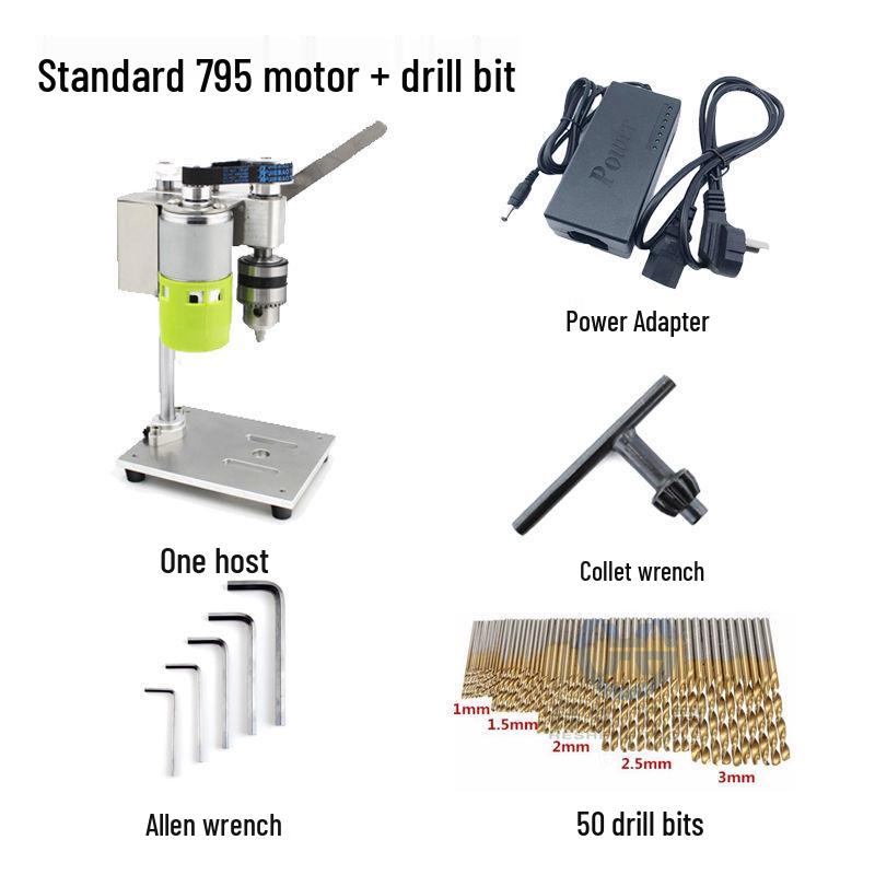 Compact Precision Desktop Drill Press for DIY and Watch Repair, Variable Speed Electric Benchtop Tool