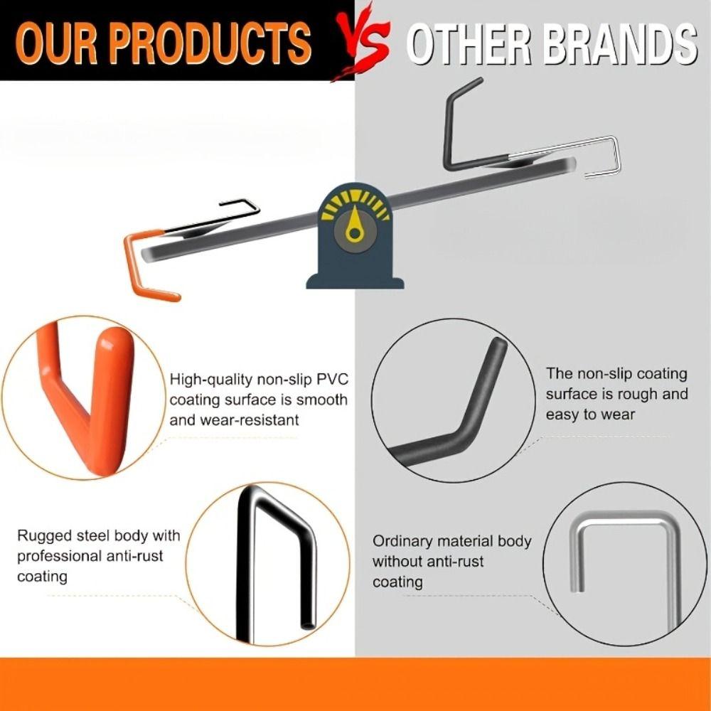 4Pcs Heavy Duty Rafter Hangers Hooks Wall Mounted Garage Ladder Storage Hooks  Garden