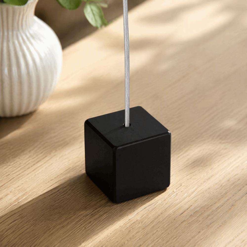 12PCS Cube Base Design Card Holder Cube 0.98x4.13in Table Number Stand Memo Clip Holder Office Use