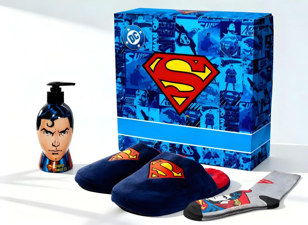 Superman Gift Set with Slippers and Socks