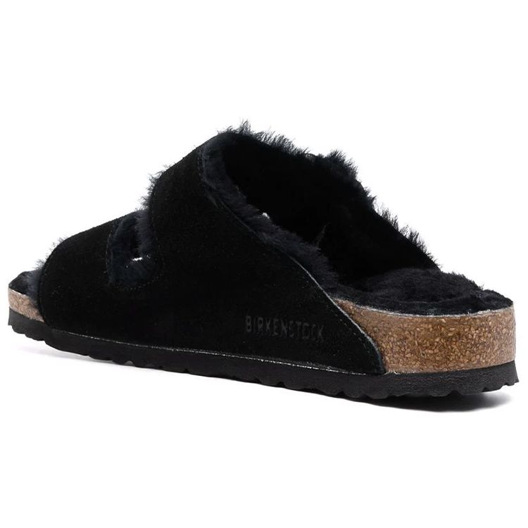 Birkenstock Аризона Замша Мягкая Подошва Удобные Модные Сандалии Мужские Сандалии Черный 0752663