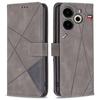 For TECNO Pova 6 Neo Phone Cases Wallet Stand Geometry Imprint Leather Cover