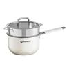 Suncha 316L Stainless Steel Ceramic Milk Pot with Steamer