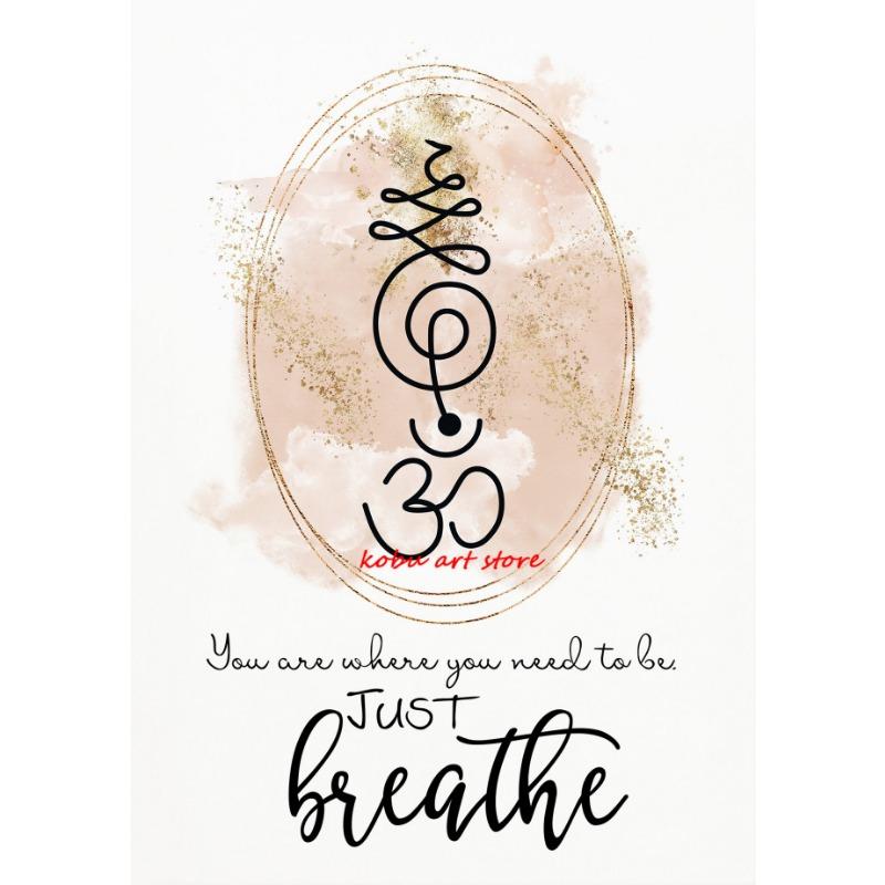 Йога Лотос Цветок Будда Цитаты Холст Картина Духовный Подарок Настенное Искусство Постеры Принты для Комнаты Медитации Студии Йоги Декор