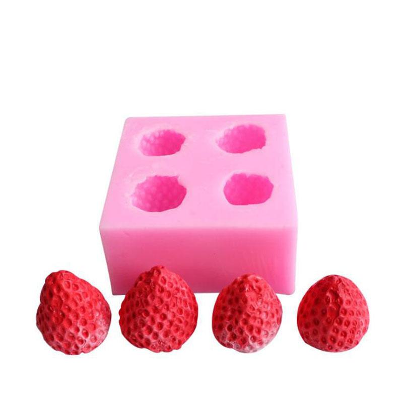 Strawberry Silicone Mould Fondant Chocolate Jelly Making Cake Tool Decoration Mold Oven Steam Available DIY Clay Resin Art