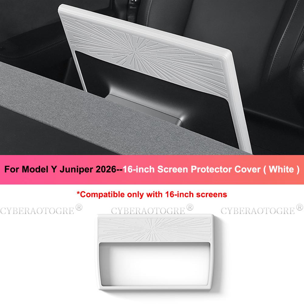 For Tesla Model Y Juniper 2026 Central Control Display Navigation Screen Protector 16-inch Silicone Protective Frame Edge Cover