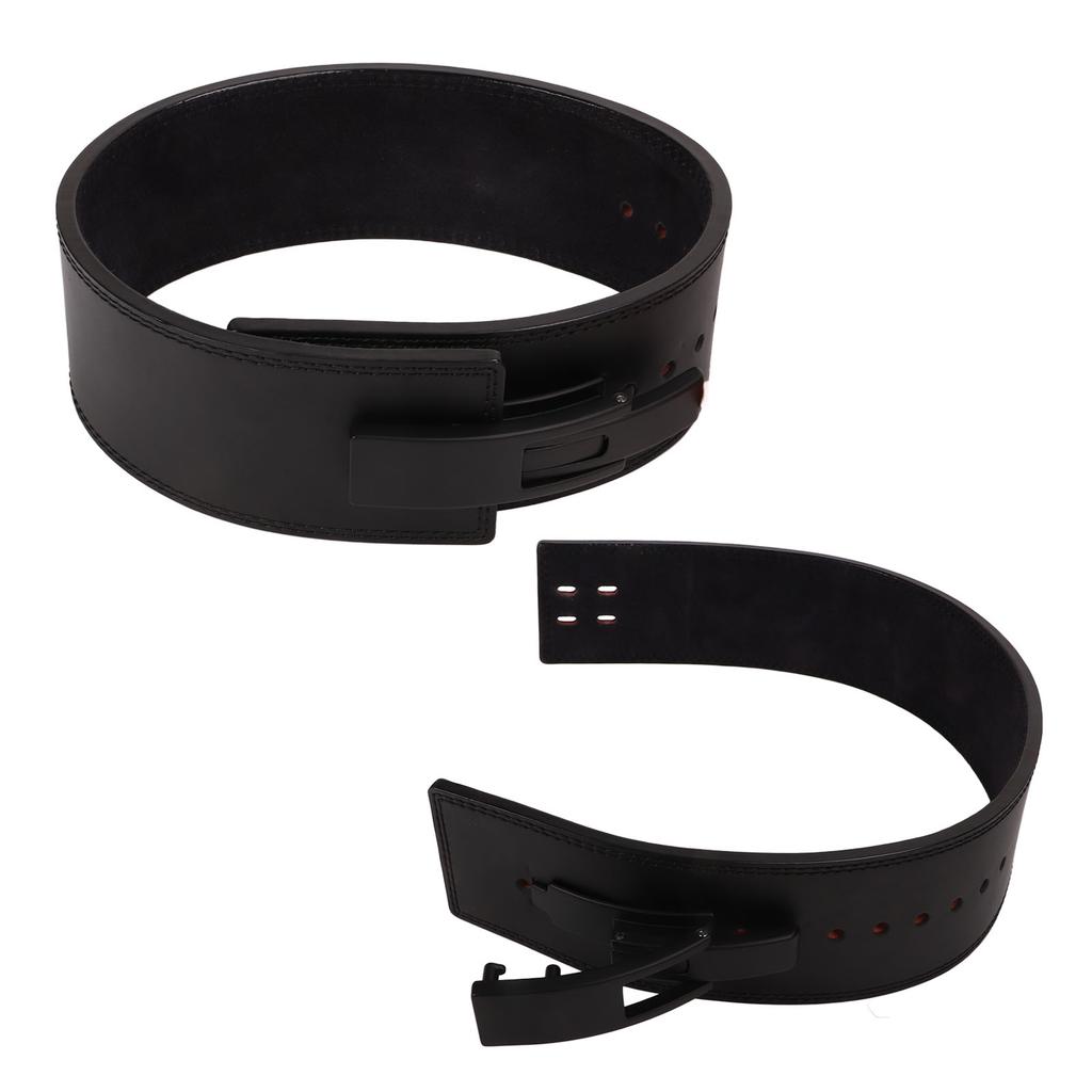 Мужской фитнес-пояс из коровьей кожи для тяжелой атлетики, силовой пояс, регулируемый пояс для бодибилдинга, протектор талии, черный