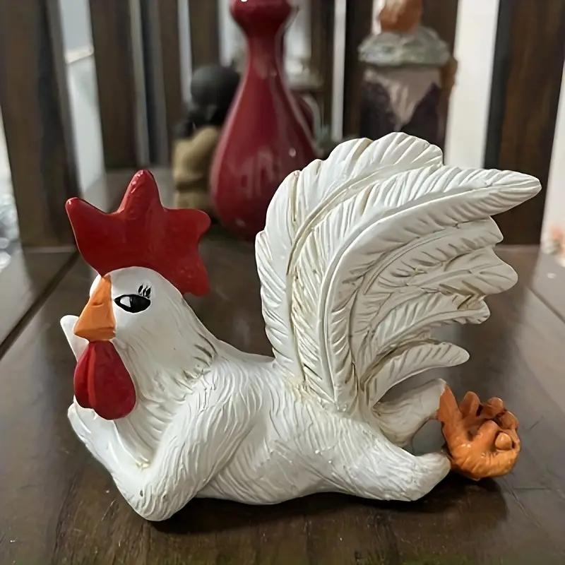 Rooster Decor Statues Resin Garden Farm Yard Chicken Creative Rooster Sculpture Art Craft Courtyard Housewarming Home Decoration