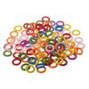 100pcs Assorted Wooden Rings Loops Circle Embellishments for Crafts 20mm