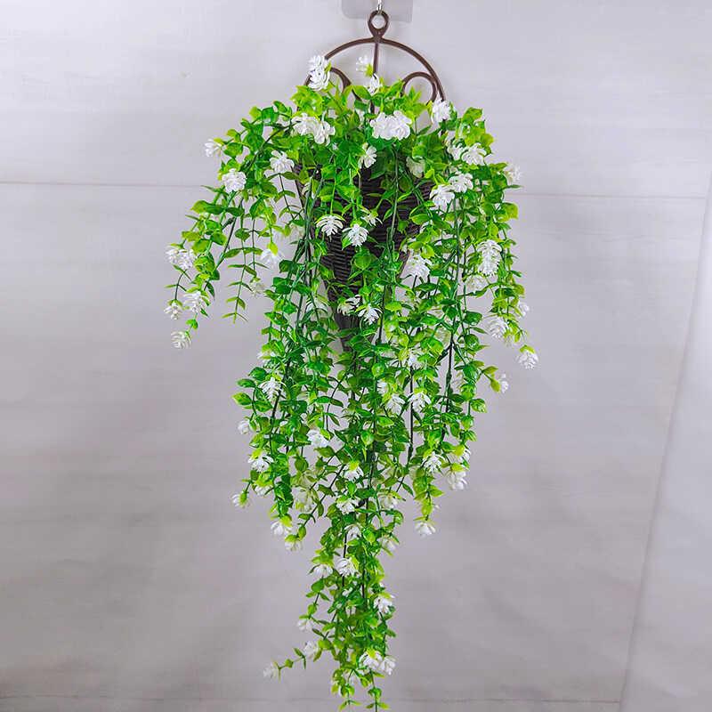 Настенная зелень: Длинная полоса искусственной цветочной лозы и лиственной декорации для внутренних/наружных пространств