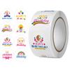 100-500pcs 1inch Cute Happy birthday Stickers for Gift Wrapping Decoration Envelope Sealing Label Kids toys Stationery Stickers