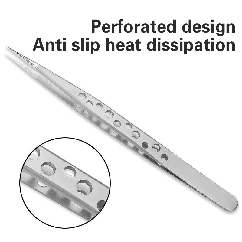 2 шт. Промышленные пинцеты Электроника Антистатические Изогнутые Прямые наконечники Прецизионные Нержавеющие Наборы ручных инструментов для DIY Пинцеты Ремонт телефона