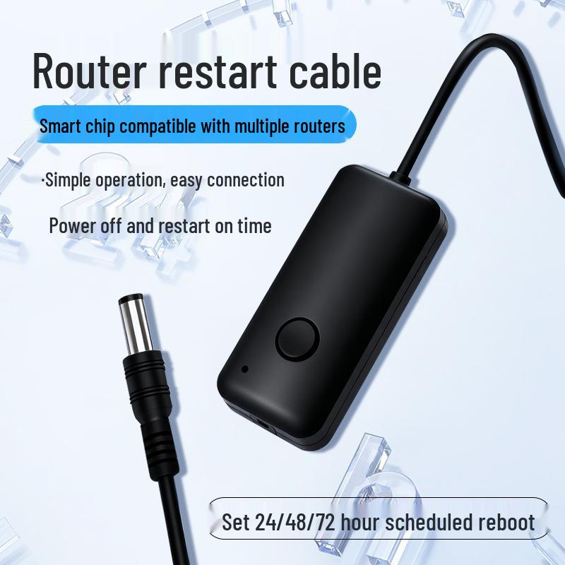 WiFi Auto Restart Router with 24-Hour Timer and Power Outage Reset for Modems
