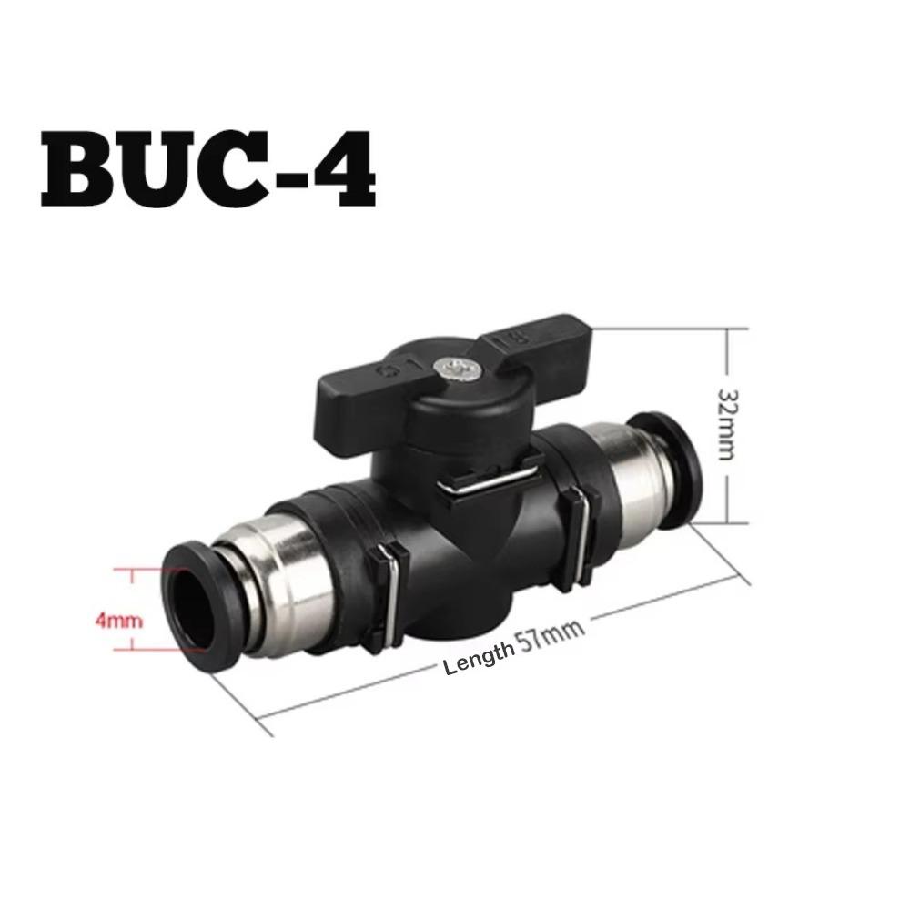 Ручной пневматический клапан Черный фитинг BUC Ручной переключатель Быстроразъемный соединитель